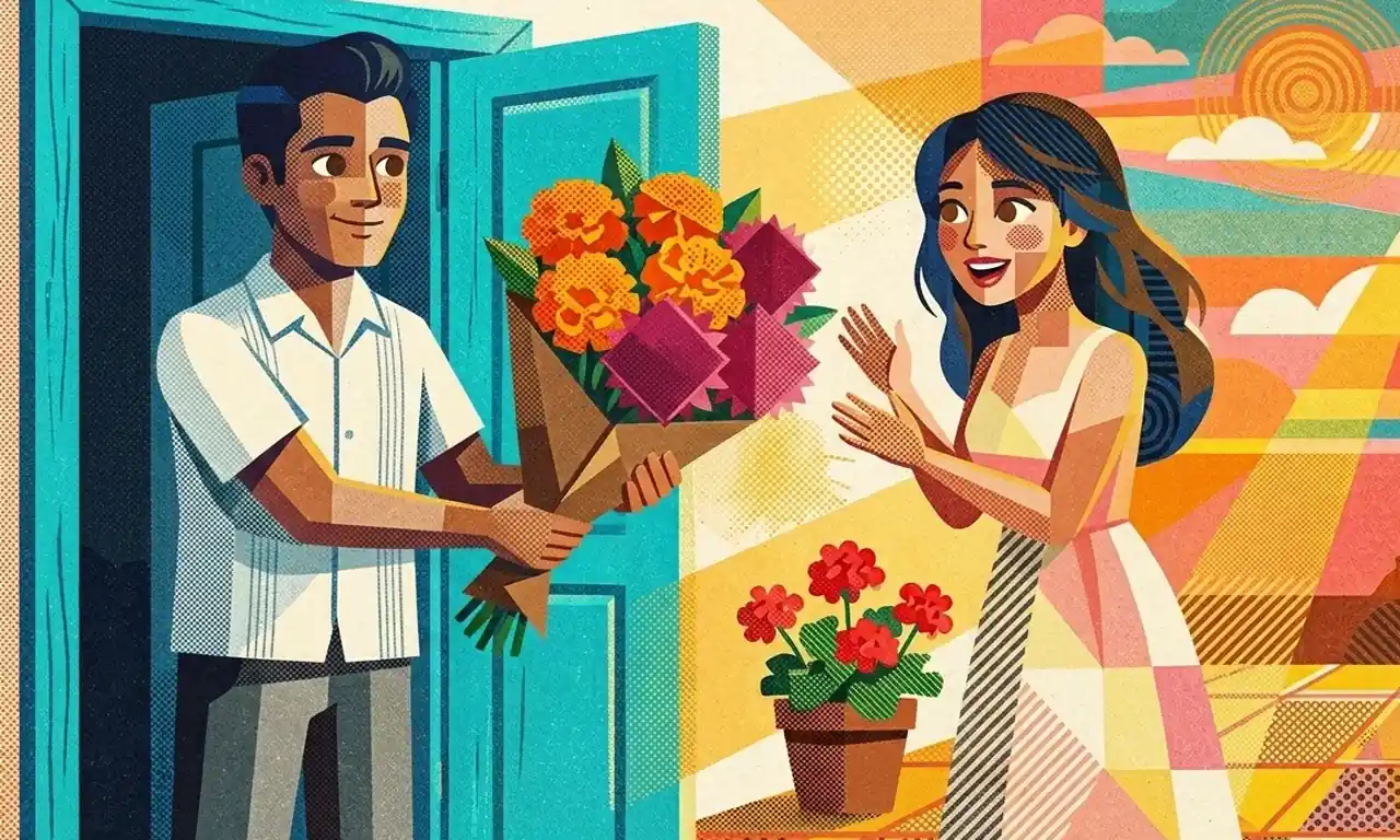 Lesson 561 Le Regale Flores A Mi Novia