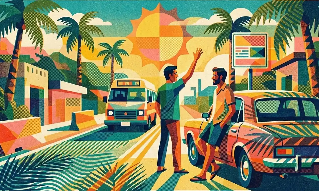 Lesson 333 Flagging the Colectivo on the Highway