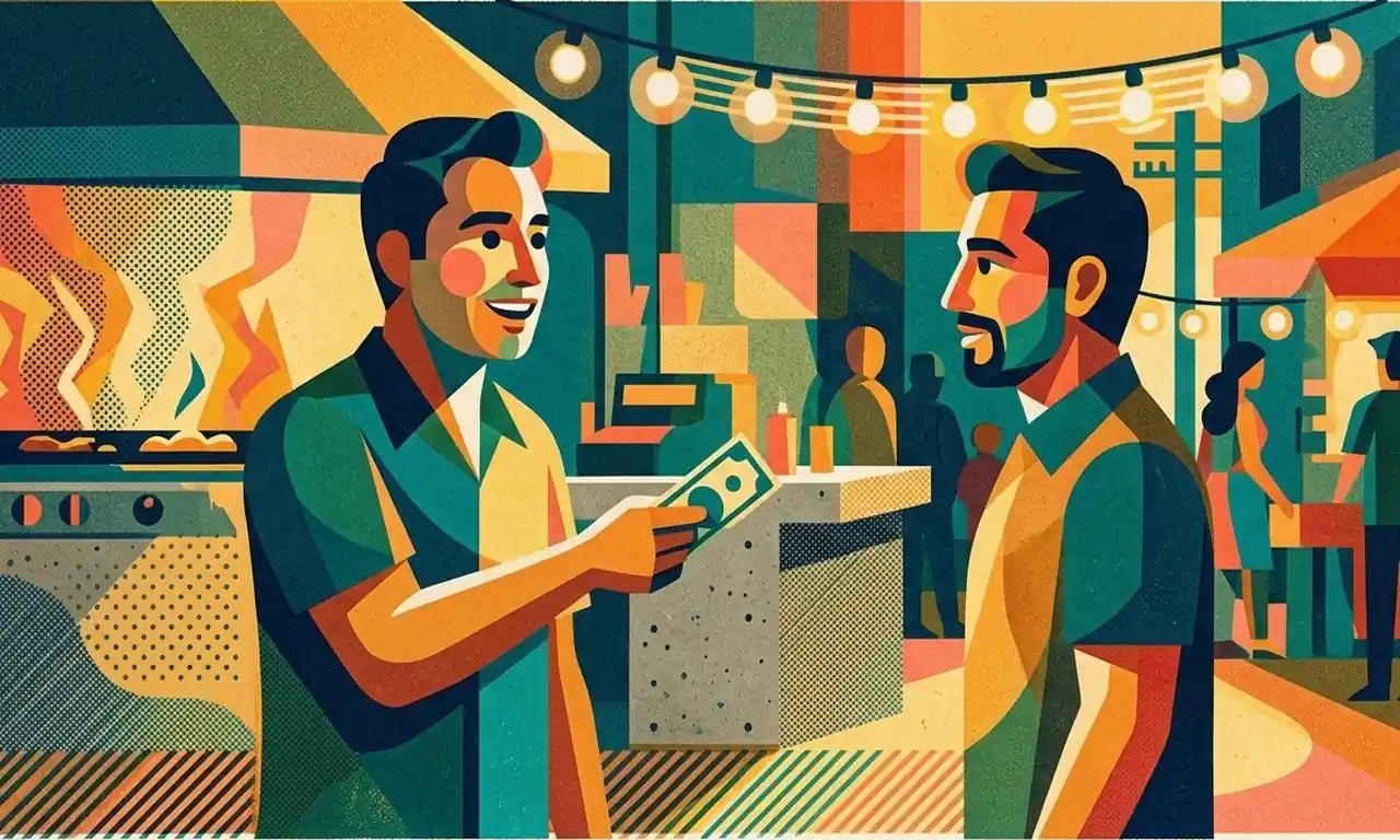 Lesson 400 Paying at the Taco Stand