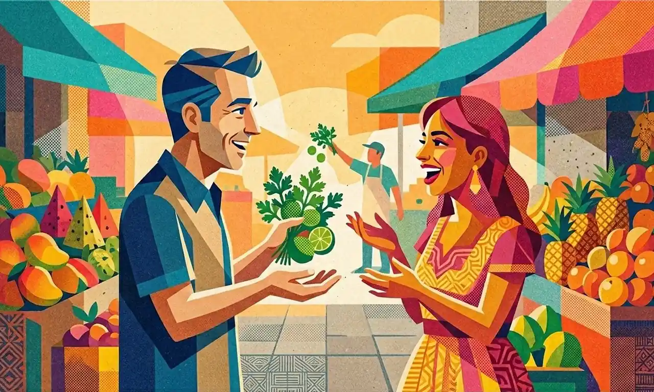 Lesson 542 The Vendor Tosses in Cilantro
