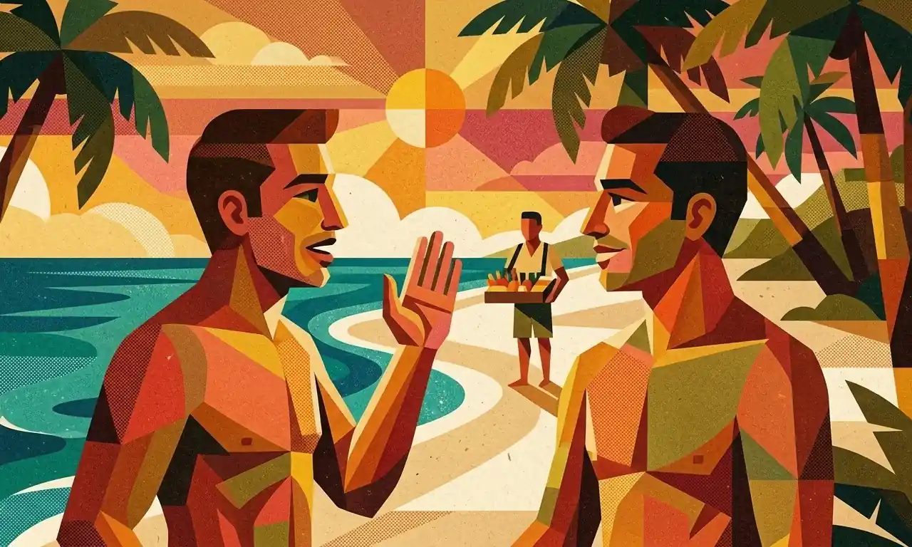 Lesson 712 Waving Off the Beach Vendor