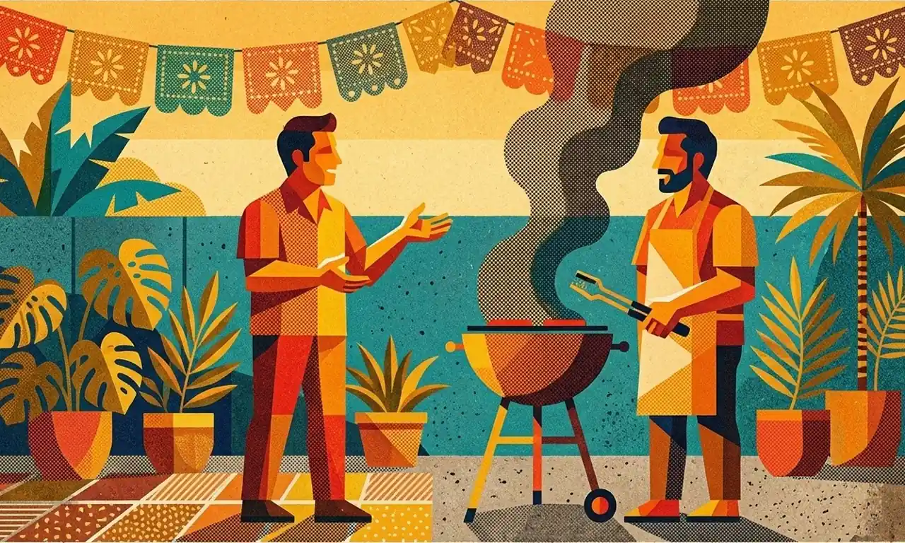 Lesson 860 Offering to Help at the Grill