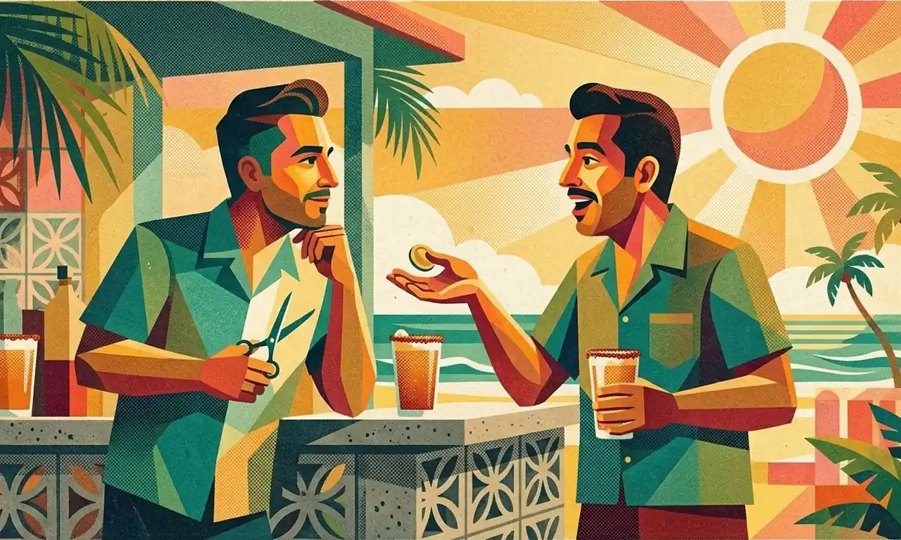 Lesson 1810 Paying and Tipping the Barber
